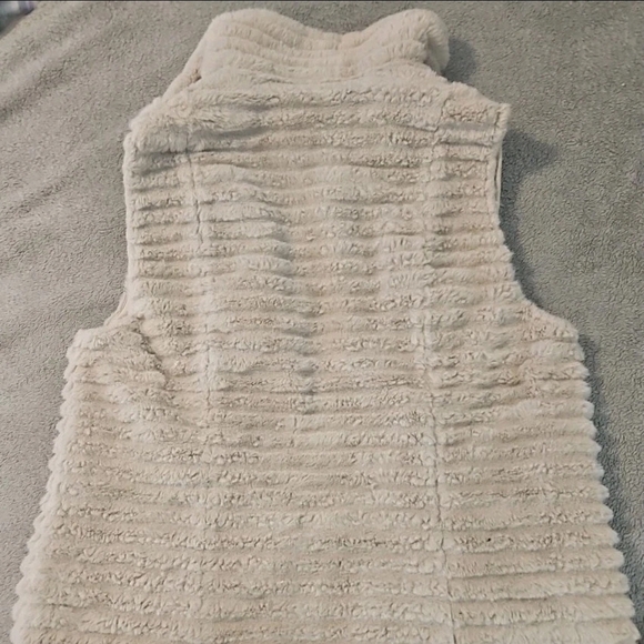 Calvin Klein Puffer Vest Women M Ivory Y2k Boho Vtg Cottagecore Barbie Retro - Picture 10 of 12